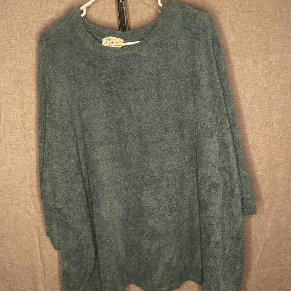 Gibson Latimer Teal Poncho Sweater